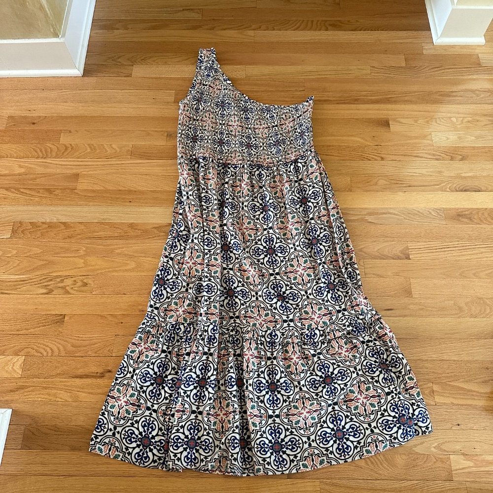 Knox Rose One-Shoulder Maxi Dress - Blue and Cream